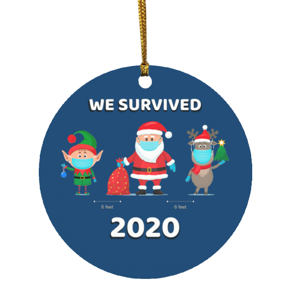 2020 Christmas OrnamentWe Survuved 2020 Elf Santa Reindeer